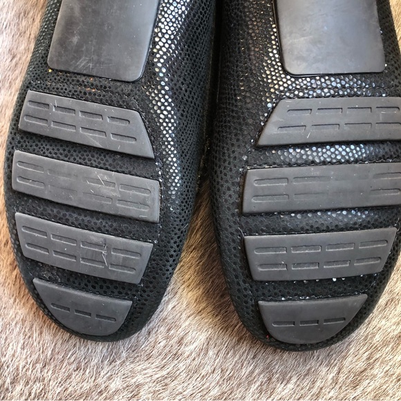 NEIMAN Marcus black Suede snake skin pattern Driving moccasin 7.5 - Picture 7 of 10
